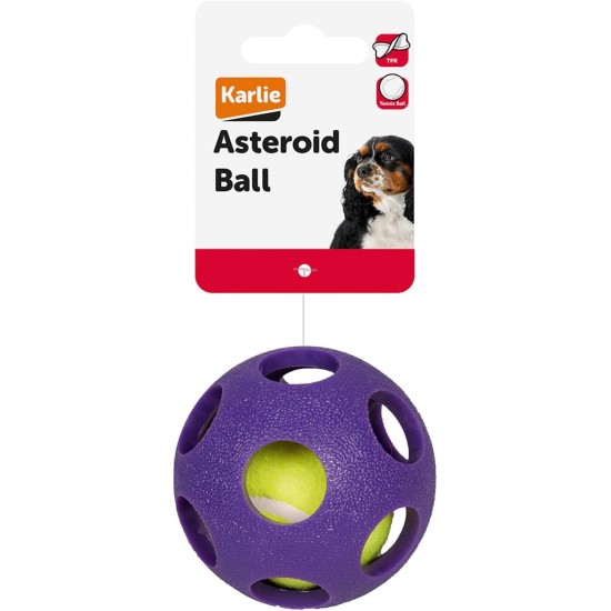 Karlie TPR Asteroid Ball Dog Toy TPR Purple Diameter 9 cm Karlie TPR Asteroid Ball Dog Toy TPR Purple Diameter 9 cm