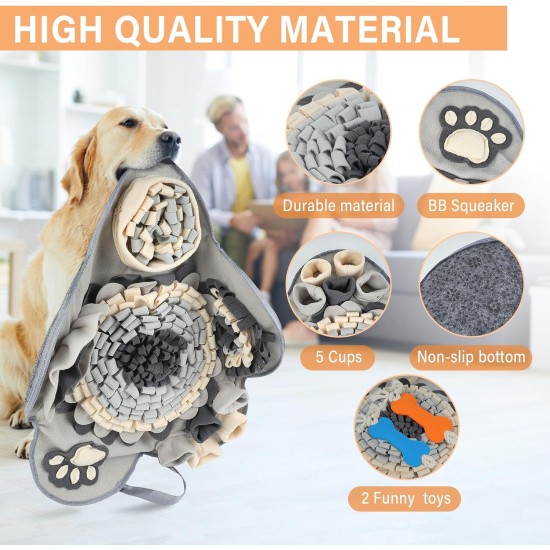 Kolamom Sniffing Rug for Dogs Clever Dog Toy with Non-Slip Intelligence Toy for Dogs Anti Stress Sniffing Mat Play Mat for Small and Large Dogs Kolamom Sniffing Rug for Dogs Clever Dog Toy with Non-Slip Intelligence Toy for Dogs Anti Stress Sniffing Mat Play Mat for Small and Large Dogs