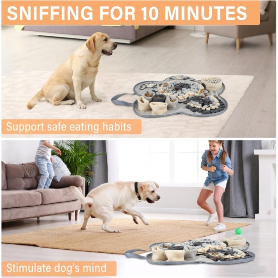 Kolamom Sniffing Rug for Dogs Clever Dog Toy with Non-Slip Intelligence Toy for Dogs Anti Stress Sniffing Mat Play Mat for Small and Large Dogs Kolamom Sniffing Rug for Dogs Clever Dog Toy with Non-Slip Intelligence Toy for Dogs Anti Stress Sniffing Mat Play Mat for Small and Large Dogs