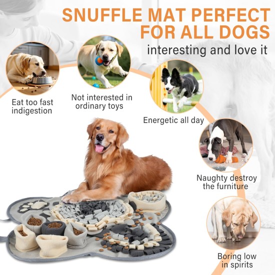 Kolamom Sniffing Rug for Dogs Clever Dog Toy with Non-Slip Intelligence Toy for Dogs Anti Stress Sniffing Mat Play Mat for Small and Large Dogs Kolamom Sniffing Rug for Dogs Clever Dog Toy with Non-Slip Intelligence Toy for Dogs Anti Stress Sniffing Mat Play Mat for Small and Large Dogs