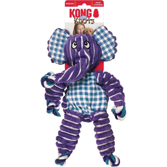 Kong Floppy Knots Bunny - Internal Floppy Knot Rope Toy for Dogs - Rope Dog Toy with Squeaker - S/M Kong Floppy Knots Bunny - Internal Floppy Knot Rope Toy for Dogs - Rope Dog Toy with Squeaker - S/M