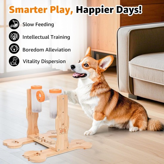 LOOBANI Dog Food Puzzle Toy for IQ Training and Mental Enrichment, Interactive, Fun Entertainment, Pass Time Games for Pets, Adjustable Treat Dispenser by Rotating Bottle LOOBANI Dog Food Puzzle Toy for IQ Training and Mental Enrichment, Interactive, Fun Entertainment, Pass Time Games for Pets, Adjustable Treat Dispenser by Rotating Bottle