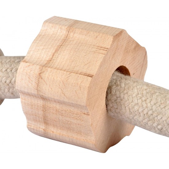 LOVE STORY Natural Rope and Wooden Toy S/20 x 5 cm LOVE STORY Natural Rope and Wooden Toy S/20 x 5 cm