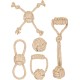 La Cordeline 5 Pieces Dog Toys Rope Cotton Hemp Natural Interactive Toys for Dogs Puppies