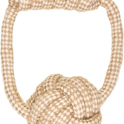 La Cordeline Dog Toy Cotton Hemp Rope Natural Interactive Toy for Dogs Puppy Ball with Handle 15cm La Cordeline Dog Toy Cotton Hemp Rope Natural Interactive Toy for Dogs Puppy Ball with Handle 15cm