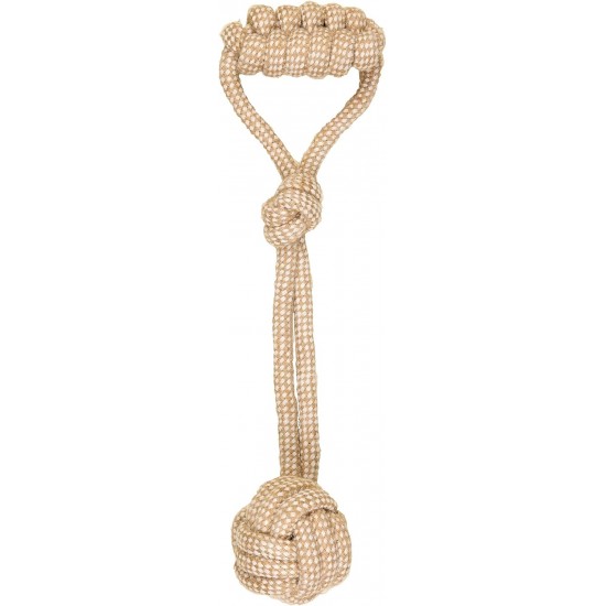 La Cordeline Dog Toy Cotton Hemp Rope Natural Making Interactive Toy for Dogs and Puppies - Ball 41cm Beige La Cordeline Dog Toy Cotton Hemp Rope Natural Making Interactive Toy for Dogs and Puppies - Ball 41cm Beige