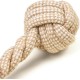 La cordeline Dog Toy Cotton Hemp Rope Natural Interactive Toy - Dumbbell 24cm