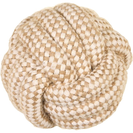 La cordeline Dog Toy Cotton Hemp Rope Natural Making Interactive Toy for Dogs and Puppies - Ball 10cm Beige La cordeline Dog Toy Cotton Hemp Rope Natural Making Interactive Toy for Dogs and Puppies - Ball 10cm Beige