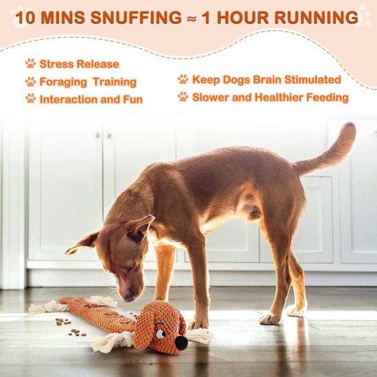 Letsmeet Squeaky Dog Toy, Stress Relief Game for Boredom, Dog Puzzle Toy, IQ Training, Dog Sniffing Toy, Foraging Instinct Training, Suitable for Small, Medium and Large Letsmeet Squeaky Dog Toy, Stress Relief Game for Boredom, Dog Puzzle Toy, IQ Training, Dog Sniffing Toy, Foraging Instinct Training, Suitable for Small, Medium and Large