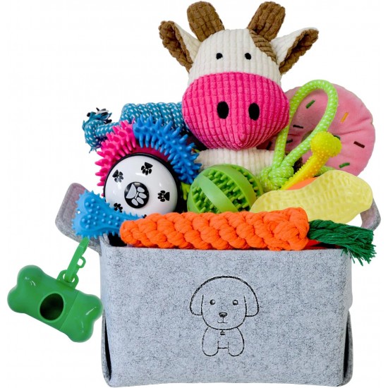 MRSOHRET Puppy Teething Chew Toy Dog Chew Toy with Rope Toy, Pet Toothbrush Treat Balls, Plush Toys and Squeaky Toys for Small Medium Dogs MRSOHRET Puppy Teething Chew Toy Dog Chew Toy with Rope Toy, Pet Toothbrush Treat Balls, Plush Toys and Squeaky Toys for Small Medium Dogs