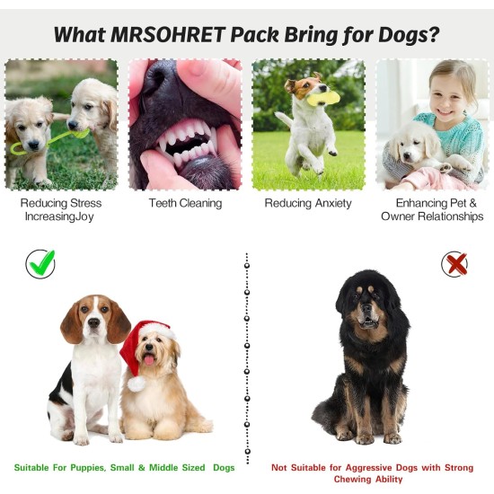 MRSOHRET Puppy Teething Chew Toy Dog Chew Toy with Rope Toy, Pet Toothbrush Treat Balls, Plush Toys and Squeaky Toys for Small Medium Dogs MRSOHRET Puppy Teething Chew Toy Dog Chew Toy with Rope Toy, Pet Toothbrush Treat Balls, Plush Toys and Squeaky Toys for Small Medium Dogs