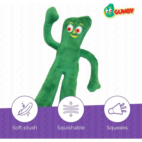 Multipet Gumby Dog Toy - Squeaky Dog Toy for All Dogs - Extra Soft Plush Dog Toy with Flexible Legs and Arms - Stuffed Toy Dog Toy for Cuddling & Playing - Multipet Gumby Dog Toy - Squeaky Dog Toy for All Dogs - Extra Soft Plush Dog Toy with Flexible Legs and Arms - Stuffed Toy Dog Toy for Cuddling & Playing -