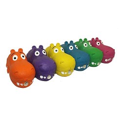 Multipet International 61012 Latex Hippo Dog Toy, 8-inch, Pack of 3 Multipet International 61012 Latex Hippo Dog Toy, 8-inch, Pack of 3