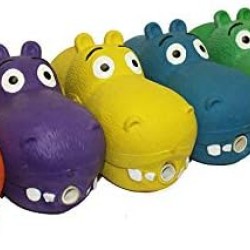 Multipet International 61012 Latex Hippo Dog Toy, 8-inch, Pack of 3 Multipet International 61012 Latex Hippo Dog Toy, 8-inch, Pack of 3