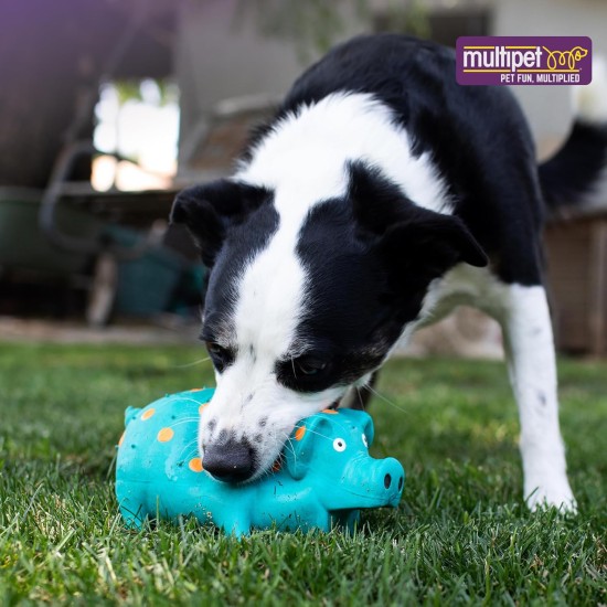 Multipet Pigs that Oink Stuffed Latex Squeezed Fun Interactive Pet Dog Toy 9 " Multipet Pigs that Oink Stuffed Latex Squeezed Fun Interactive Pet Dog Toy 9 "