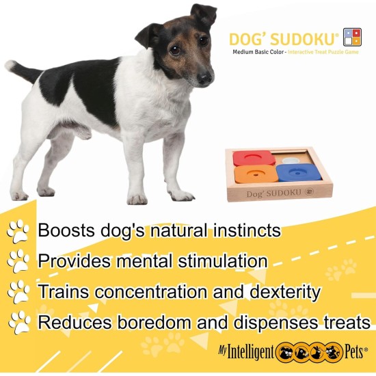 My Intelligent Pets Dog' Sudoku Medium Basic Color Interaktives Hunde- und Katzenspielzeug aus Holz Hundespielzeug für Hunde Hundespielzeug kleine und große Hunde Hunde Spielzeug My Intelligent Pets Dog' Sudoku Medium Basic Color Interaktives Hunde- und Katzenspielzeug aus Holz Hundespielzeug für Hunde Hundespielzeug kleine und große Hunde Hunde Spielzeug