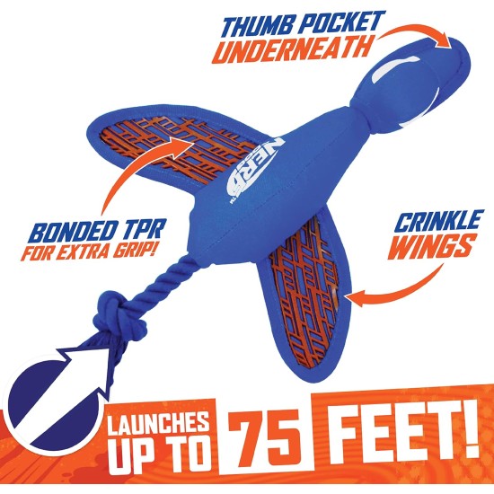 NERF Dog Large Nylon Duck, Blue/Orange - Dog Toy, Fetch Toy, Launcher - Ideal for Medium and Large Breeds NERF Dog Large Nylon Duck, Blue/Orange - Dog Toy, Fetch Toy, Launcher - Ideal for Medium and Large Breeds