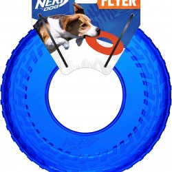 NERF Dog Toy Clear TPR Tyre Flyer 10" Blue for Dogs of All Sizes Weather and Water Resistant Ideal for Training and Mental Stimulation NERF Dog Toy Clear TPR Tyre Flyer 10" Blue for Dogs of All Sizes Weather and Water Resistant Ideal for Training and Mental Stimulation