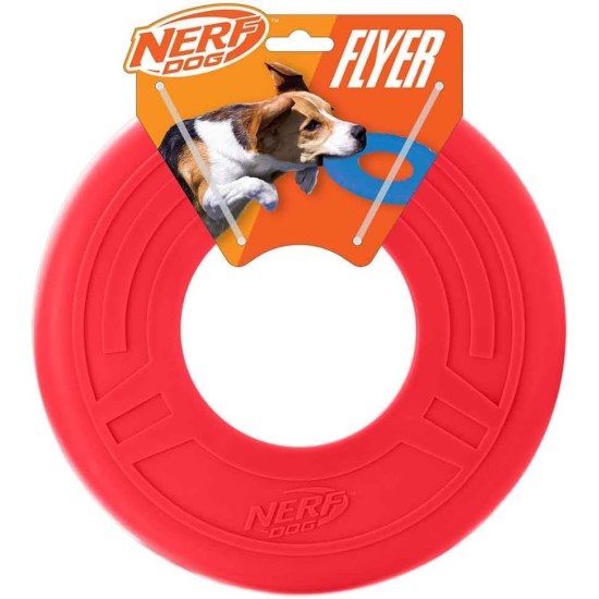 NERF Dog Toy Clear TPR Tyre Flyer 10" Blue for Dogs of All Sizes Weather and Water Resistant Ideal for Training and Mental Stimulation NERF Dog Toy Clear TPR Tyre Flyer 10" Blue for Dogs of All Sizes Weather and Water Resistant Ideal for Training and Mental Stimulation