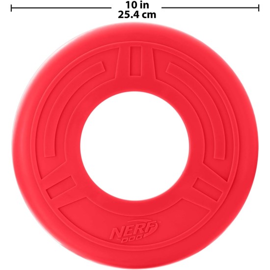 Nerf Dog Atomic Flyer, 10-inch, Red Nerf Dog Atomic Flyer, 10-inch, Red