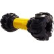 Nerf Dog Axle Tread Dog Toy with Interactive Feeder, Lightweight, Durable and Water Resistant, 7 Inch, for Medium Breeds, Single Unit, Yellow/Black Nerf Dog Axle Tread Dog Toy with Interactive Feeder, Lightweight, Durable and Water Resistant, 7 Inch, for Medium Breeds, Single Unit, Yellow/Black