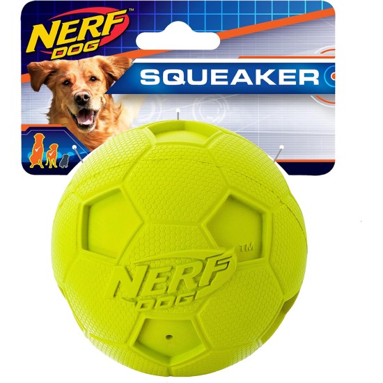 Nerf Dog Soccer Squeak Ball Toy, Large Nerf Dog Soccer Squeak Ball Toy, Large