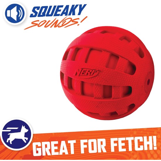 Nerf Dog Squeak Ball Check, red Nerf Dog Squeak Ball Check, red