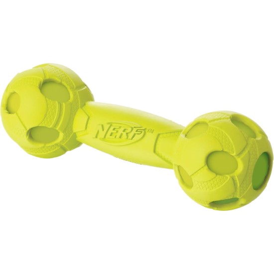 Nerf Dog Squeak Bar Bell 7 " Nerf Dog Squeak Bar Bell 7 "