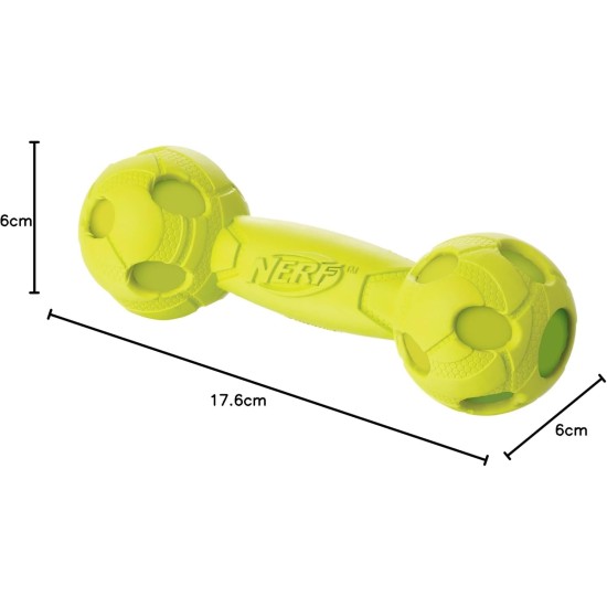 Nerf Dog Squeak Bar Bell 7 " Nerf Dog Squeak Bar Bell 7 "