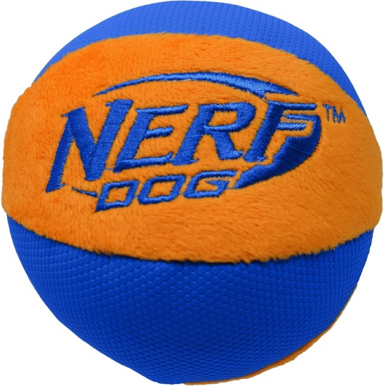 Nerf Dog Trackshot Ball Dog Toy with Interactive Squeaker and Crunch, Lightweight, Durable and Water Resistant, 4.5 Inch for Medium/Large Breeds, Single Unit, Blue/Orange Nerf Dog Trackshot Ball Dog Toy with Interactive Squeaker and Crunch, Lightweight, Durable and Water Resistant, 4.5 Inch for Medium/Large Breeds, Single Unit, Blue/Orange