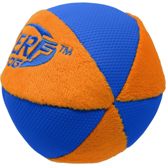 Nerf Dog Trackshot Ball Dog Toy with Interactive Squeaker and Crunch, Lightweight, Durable and Water Resistant, 4.5 Inch for Medium/Large Breeds, Single Unit, Blue/Orange Nerf Dog Trackshot Ball Dog Toy with Interactive Squeaker and Crunch, Lightweight, Durable and Water Resistant, 4.5 Inch for Medium/Large Breeds, Single Unit, Blue/Orange