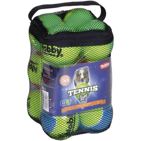 Nobby 60499 Net Bag Of 12 Tennis Ball Assorted Medium Nobby 60499 Net Bag Of 12 Tennis Ball Assorted Medium