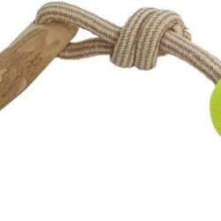 Nobby Coffee Wood with Rope and Ball M, Approx. 48 cm Nobby Coffee Wood with Rope and Ball M, Approx. 48 cm