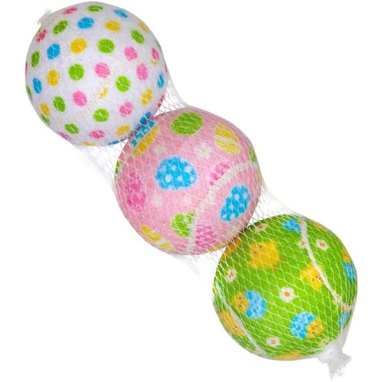 Nobby Easter Tennis Ball Diameter 6.5 cm Set of 3 Net Nobby Easter Tennis Ball Diameter 6.5 cm Set of 3 Net