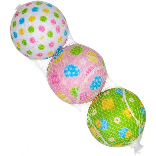 Nobby Easter Tennis Ball Diameter 6.5 cm Set of 3 Net Nobby Easter Tennis Ball Diameter 6.5 cm Set of 3 Net