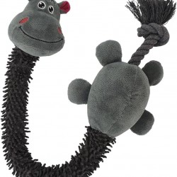 Nobby Plush Hippo with Rope Inside 24" (1) Nobby Plush Hippo with Rope Inside 24" (1)