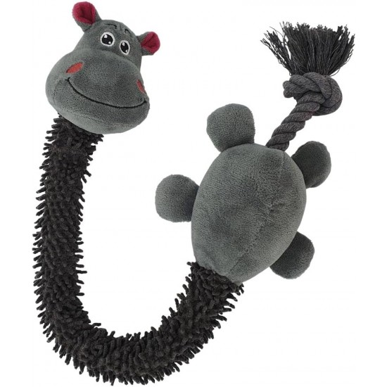 Nobby Plush Hippo with Rope Inside 24" (1) Nobby Plush Hippo with Rope Inside 24" (1)