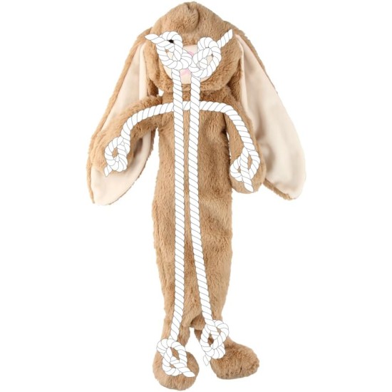 Nobby Plush Rabbit with Rope Inside 54 cm Nobby Plush Rabbit with Rope Inside 54 cm