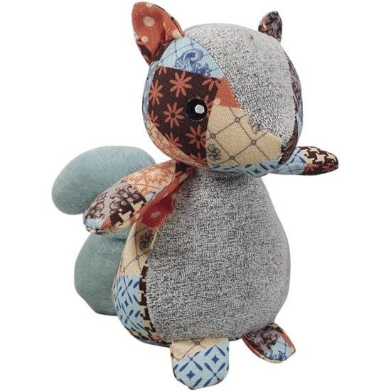 Nobby Plush Squirrel Patchwork 20cm 1 Piece Nobby Plush Squirrel Patchwork 20cm 1 Piece
