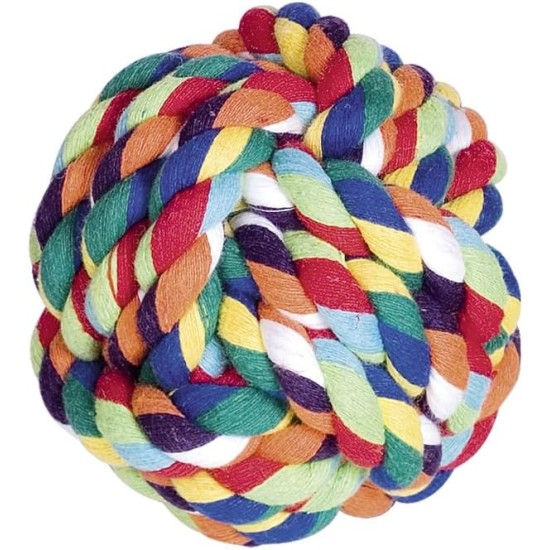 Nobby Rope Toy, Ball, Colourful Diameter 10.0 cm, 280 g, Pack of 1 Nobby Rope Toy, Ball, Colourful Diameter 10.0 cm, 280 g, Pack of 1