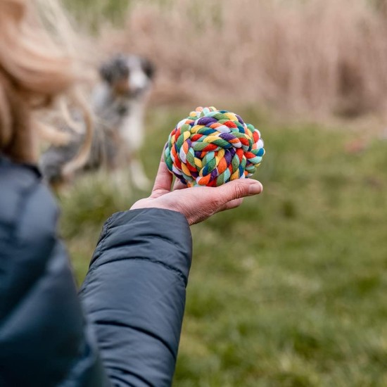 Nobby Rope Toy, Ball, Colourful Diameter 10.0 cm, 280 g, Pack of 1 Nobby Rope Toy, Ball, Colourful Diameter 10.0 cm, 280 g, Pack of 1