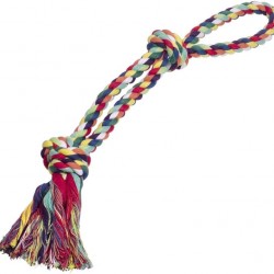 Nobby Rope Toy Double Play Rope Colourful 55 cm 320 g 2 Knots 1 Piece Nobby Rope Toy Double Play Rope Colourful 55 cm 320 g 2 Knots 1 Piece