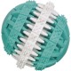 Nobby Solid Rubber Dental Fun Ball, 7 cm, Turquoise/White