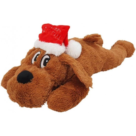 Nobby Xmas Plush Dog Floppy Toy 42 cm, Brown, Pack of 1 Nobby Xmas Plush Dog Floppy Toy 42 cm, Brown, Pack of 1