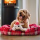 Nobby Xmas Plush Dog Floppy Toy 42 cm, Brown, Pack of 1 Nobby Xmas Plush Dog Floppy Toy 42 cm, Brown, Pack of 1