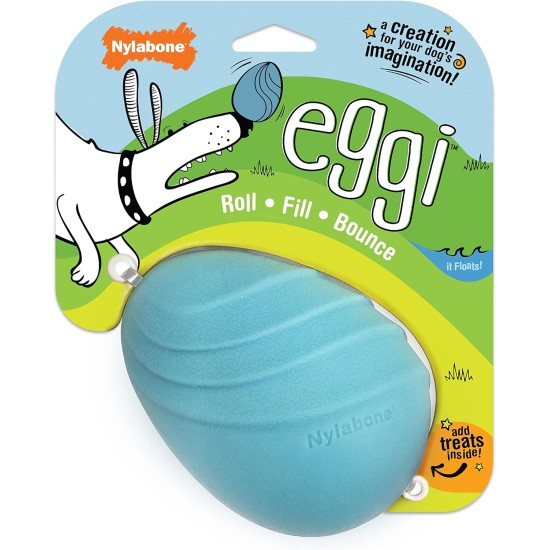 Nylabone Eggi Interactive Dog Toy for Small Dogs, Lightweight, Bouncy, Buoyant, for Creative Play & Dog Training Nylabone Eggi Interactive Dog Toy for Small Dogs, Lightweight, Bouncy, Buoyant, for Creative Play & Dog Training