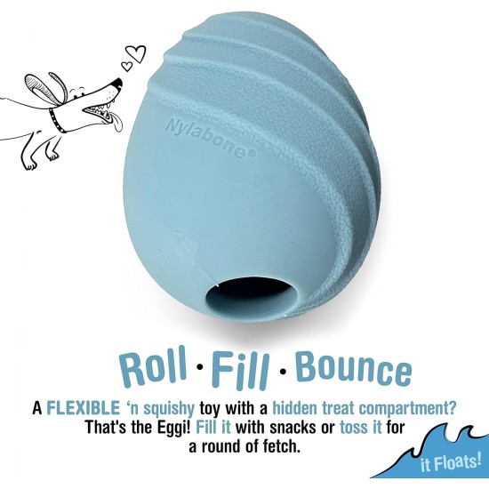 Nylabone Eggi Interactive Dog Toy for Small Dogs, Lightweight, Bouncy, Buoyant, for Creative Play & Dog Training Nylabone Eggi Interactive Dog Toy for Small Dogs, Lightweight, Bouncy, Buoyant, for Creative Play & Dog Training