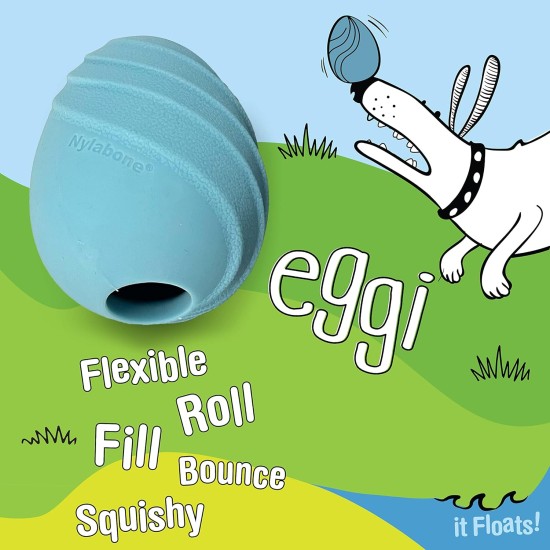 Nylabone Eggi Interactive Dog Toy for Small Dogs, Lightweight, Bouncy, Buoyant, for Creative Play & Dog Training Nylabone Eggi Interactive Dog Toy for Small Dogs, Lightweight, Bouncy, Buoyant, for Creative Play & Dog Training