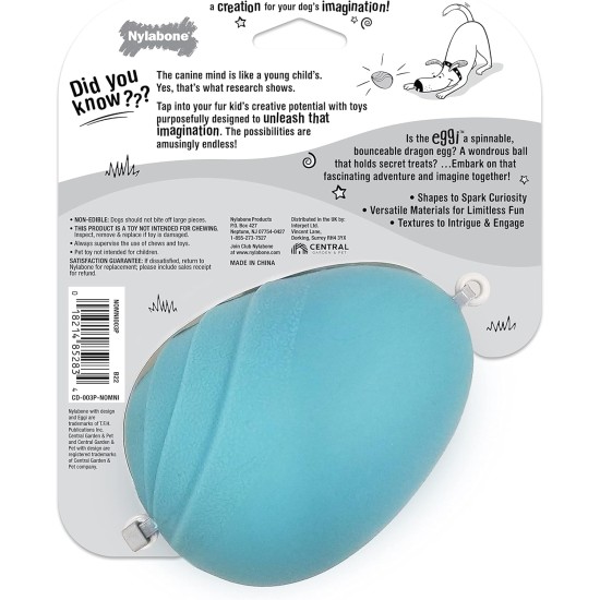 Nylabone Eggi Interactive Dog Toy for Small Dogs, Lightweight, Bouncy, Buoyant, for Creative Play & Dog Training Nylabone Eggi Interactive Dog Toy for Small Dogs, Lightweight, Bouncy, Buoyant, for Creative Play & Dog Training