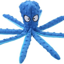 OUANGANC Interaktives Oktopus-Hundespielzeug, Plüsch-Quietschspielzeug für Zahnreinigung, 32 cm, 4 Farben (Blau) OUANGANC Interaktives Oktopus-Hundespielzeug, Plüsch-Quietschspielzeug für Zahnreinigung, 32 cm, 4 Farben (Blau)